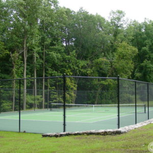 Asphalt Court with Fence